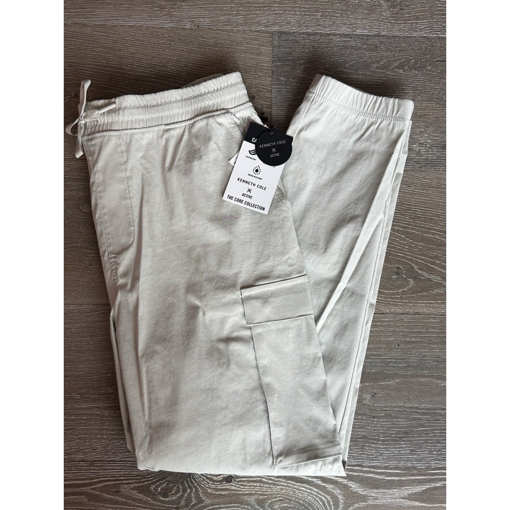 Kenneth Cole Active Tech Jogger Ankle Zip Cargo Lightweight White Size XL